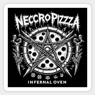 Necro Pizza - Black Metal Pentagram - Infernal Oven Magnet